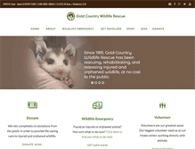 Tablet Screenshot of goldcountrywildliferescue.org